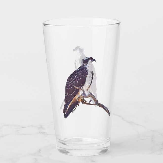 Vaso encaramado del vidrio de Osprey (Anverso)