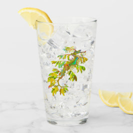 Vaso frondoso del vidrio del Seahorse del dragón