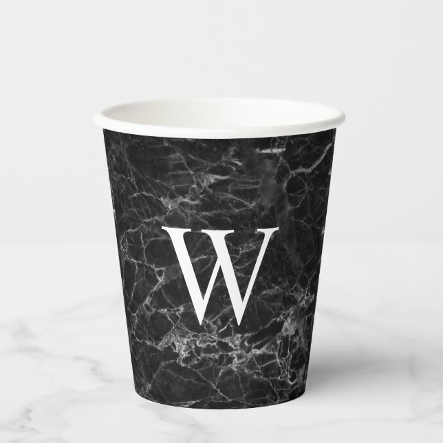 Vaso inicial de mármol negro Drink (Anverso)