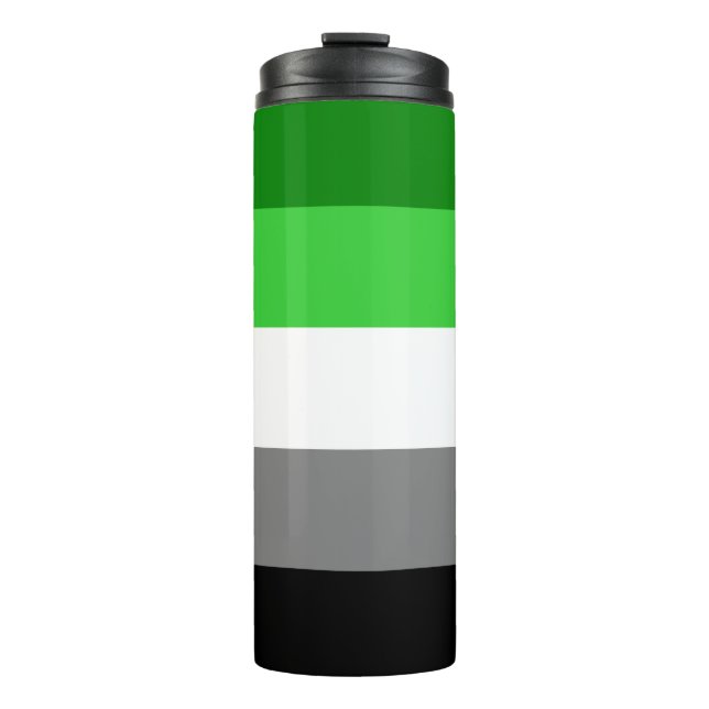 Vaso la termal de la bandera de Aromantic (Anverso)