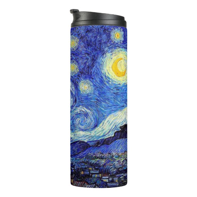 Vaso la termal de Van Gogh de la noche estrellada (Rotado hacia la derecha)