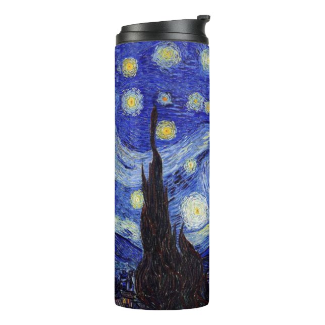 Vaso la termal de Van Gogh de la noche estrellada (Rotado hacia la izquierda)