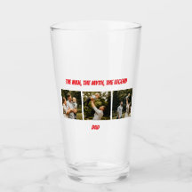 Vaso para beber con foto del Día del Padre Leyenda