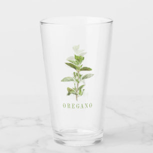 Vaso para beber con orégano fresco