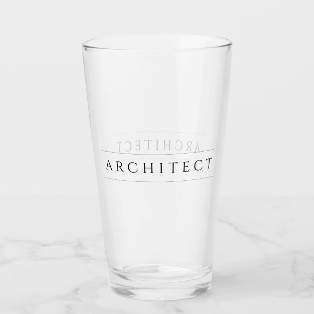 Vaso para beber de arquitecto / Negro (Anverso)