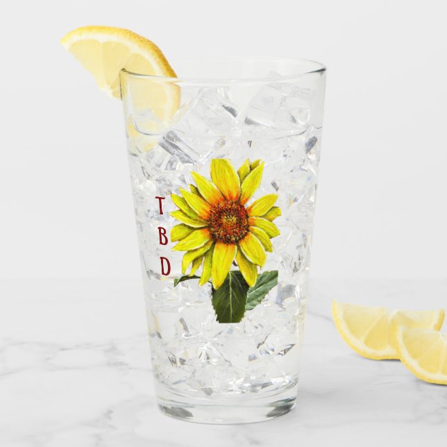 Vaso para beber girasol (Anverso (hielo))