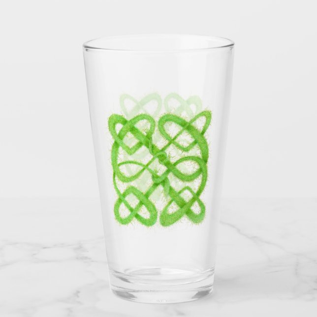Vaso para beber Pint GREEN CELTIC KNOT (Anverso)
