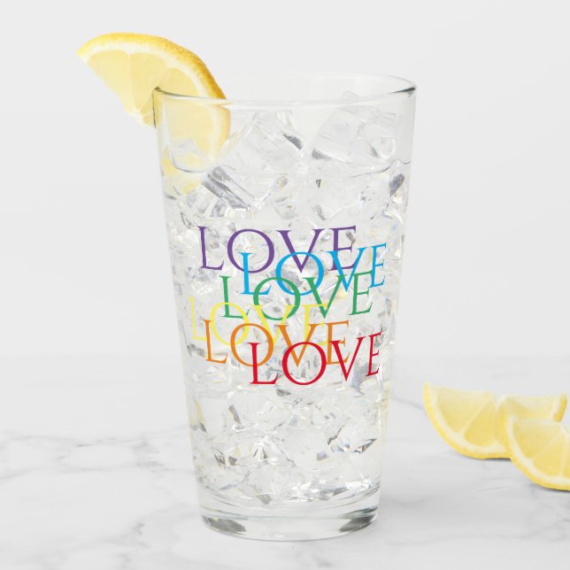 Vaso para beber RAINBOW LOVE (Anverso (hielo))