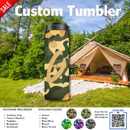 Vaso para Camping | AÑADIR INICIAL Camuflaje Niños