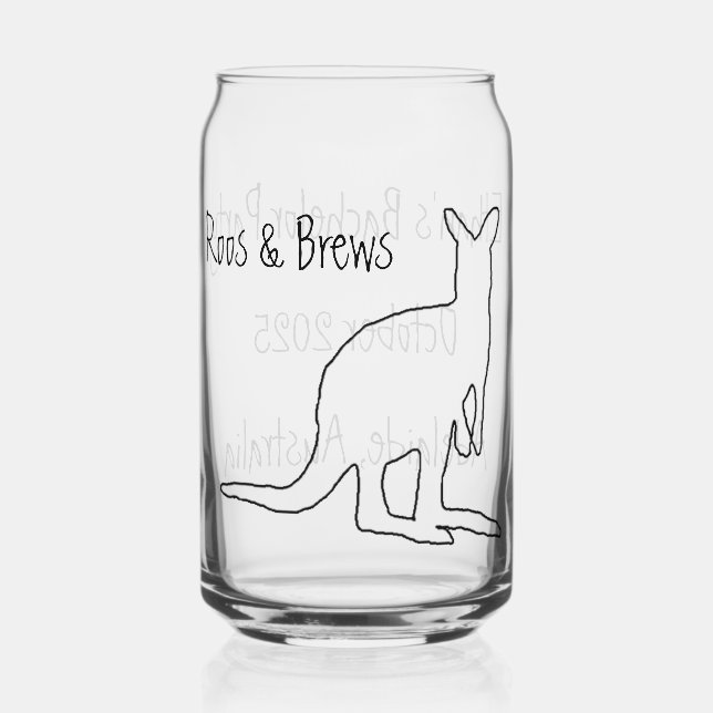 Vaso para Despedida de Soltero Roos & Brews (Anverso)