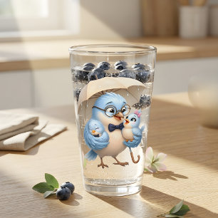 Vaso para Día del Padre   Diseño de pájaro de papá