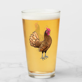 Vaso pequeno del vidrio del pollo de Seabright