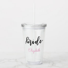 Vaso personalizado del acrílico de la novia