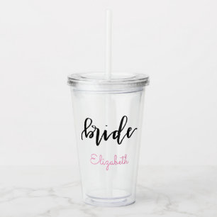 Vaso personalizado del acrílico de la novia