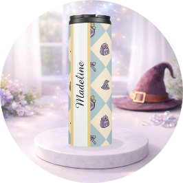 Vaso personalizado para chica libresca Mago Azul