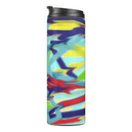 Vaso termal - caos azul en diseño de la forma