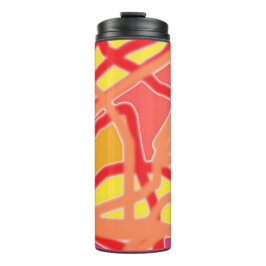 Vaso termal - caos rosado en diseño de la forma