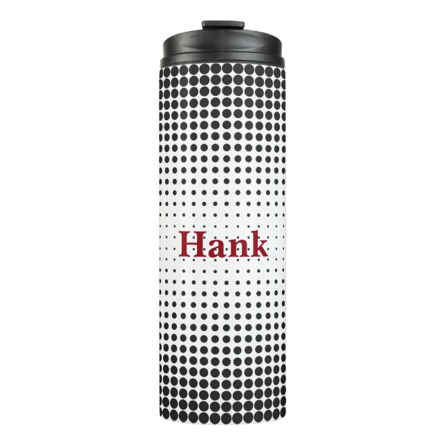 Vaso termal de encargo de los puntos negros (Anverso)