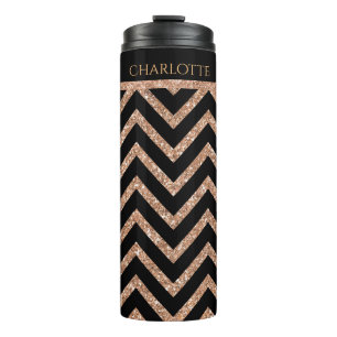 Vaso termal de encargo purpurinoso de Chevron del