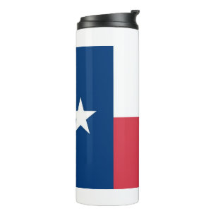 Vaso termal de la bebida de la bandera de Tejas