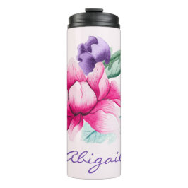 Vaso termal floral rosado elegante de Boho