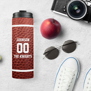 Vaso termal personalizado textura del fútbol