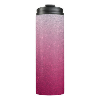 Vaso térmico con efecto ombre de purpurina
