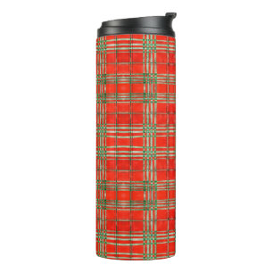 Vaso Térmico Cuadrado Tartán Rojo Escocés