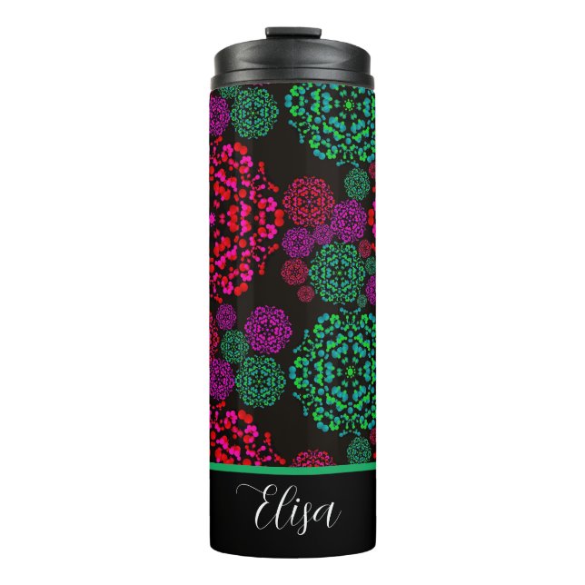 Vaso térmico de arte de círculos (Anverso)