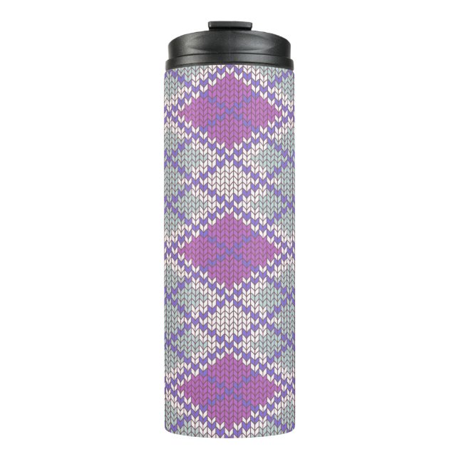 Vaso Térmico de Punto Argyle LILAC (Anverso)
