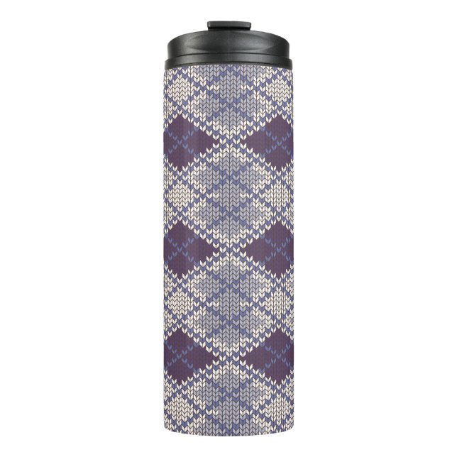 Vaso Térmico de Punto Argyll Ciruela (Anverso)
