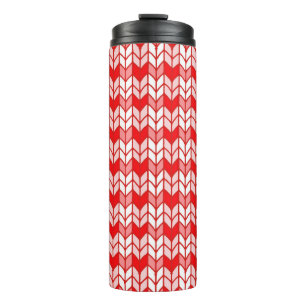 Vaso Térmico de Punto Gingham Rojo