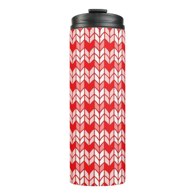 Vaso Térmico de Punto Gingham Rojo (Anverso)