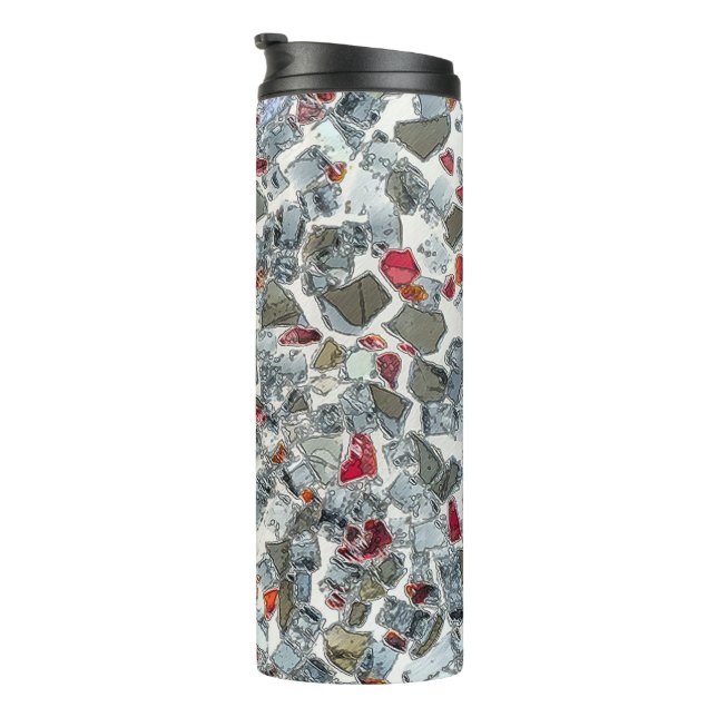 Vaso térmico de vidrio roto Art Deco (Rotado hacia la derecha)