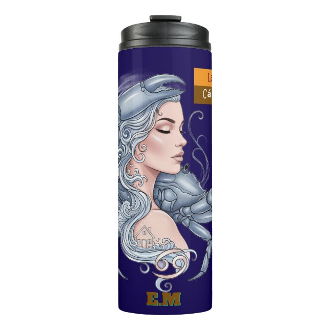 Vaso térmico Lady Cáncer – Energía lunar (Anverso)