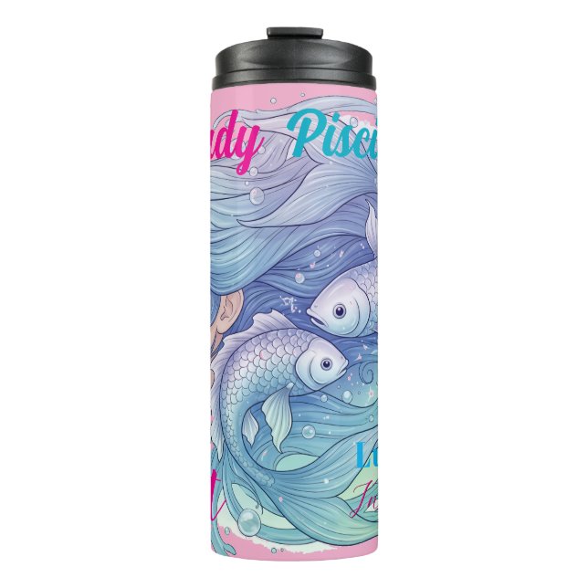 Vaso térmico Lady Piscis – Sensibilidad y estilo (Anverso)