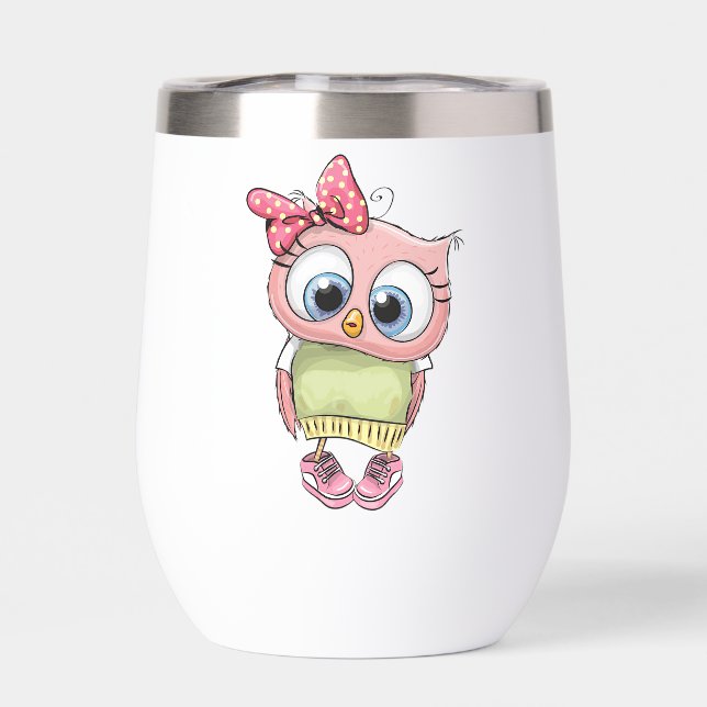 Vaso térmico para vino Owl (Trasero)