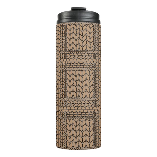 Vaso Térmico TAN PUNTADA DEL REVES TEJER (Anverso)