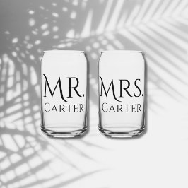 Vasos de boda para parejas recién casadas Mr & Mrs
