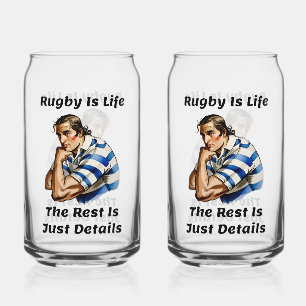 Vasos de Cerveza de 16oz con Impresión de Rugby