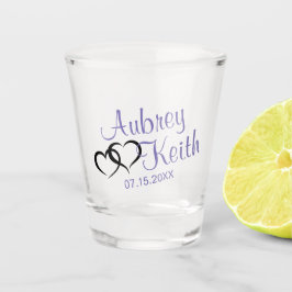 Vasos de chupito de boda con nombre de novia y nov