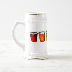 vasos de chupito de SlipperyJoe's seis tazas dispu