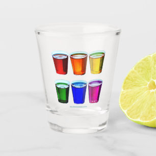 Vasos de chupito de SlipperyJoe's seis tazas dispu
