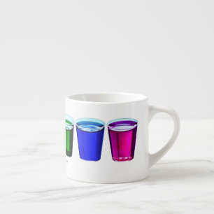 vasos de chupito de SlipperyJoe's seis tazas dispu