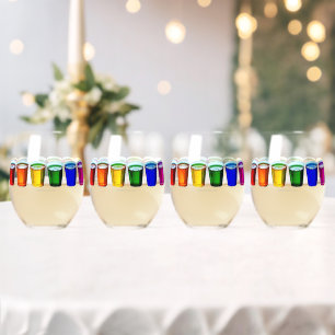 vasos de chupito de SlipperyJoe's seis tazas dispu