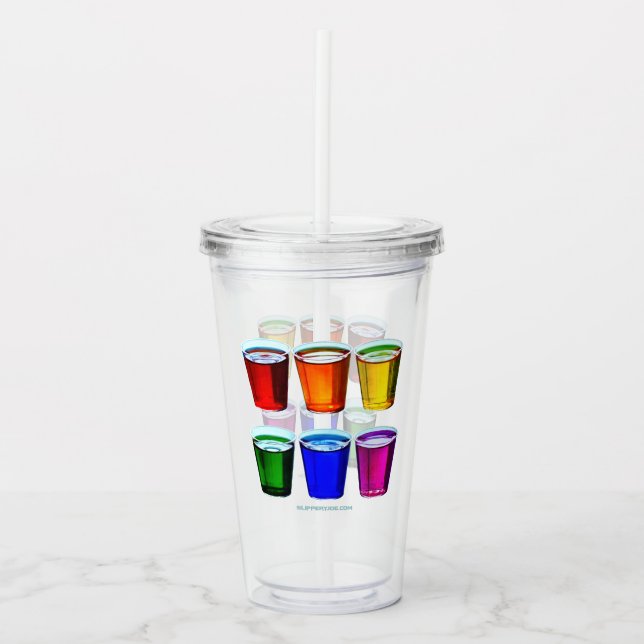 vasos de chupito de SlipperyJoe's seis tazas dispu (Anverso)