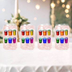 vasos de chupito de SlipperyJoe's seis tazas dispu