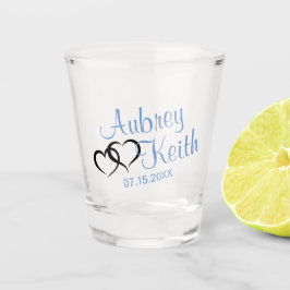Vasos de chupito para bodas con nombre de novia y
