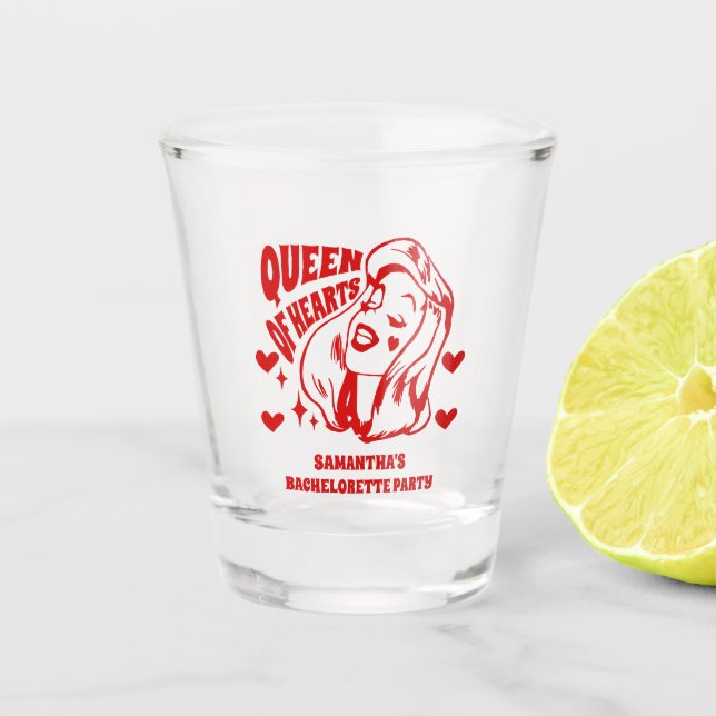 Vasos de chupito para despedida de soltera Reina d (Anverso)