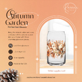 Vasos de Lata Impresos Jardín de Otoño